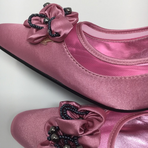 EY Boutique Women's Pink Satin 2.5 Inches Heel - Picture 14 of 16